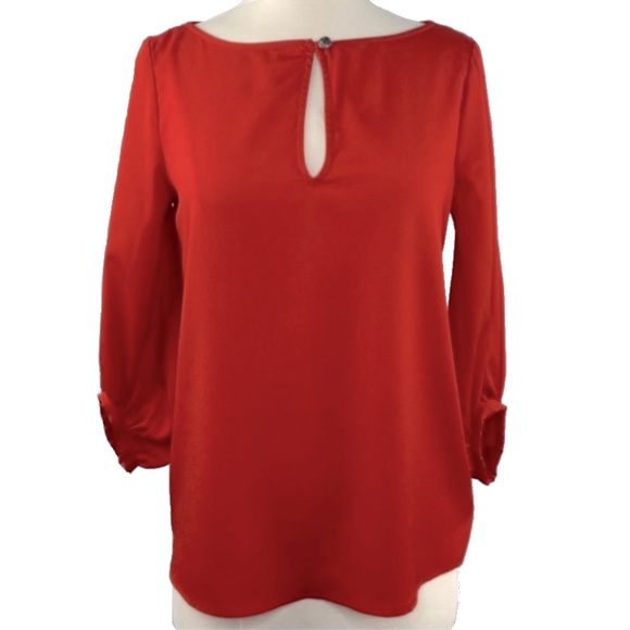 NWOT Jennifer Lopez tear drop puff sleeve blouse - Picture 1 of 6